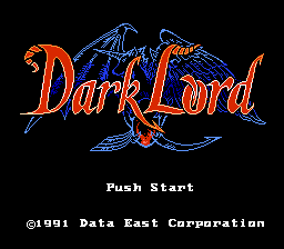 Dark Lord (english translation) Title Screen
